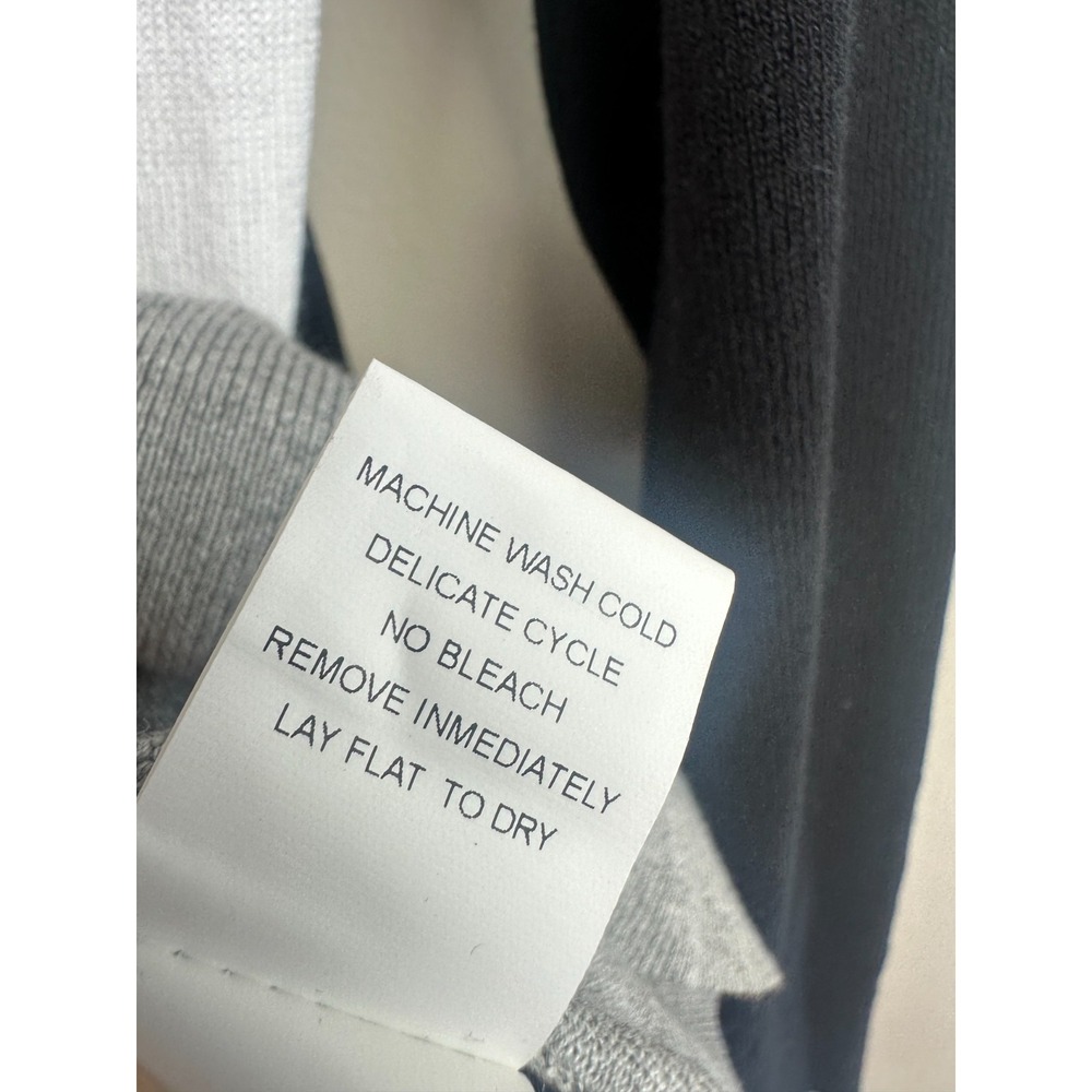 PLANET by Lauren G Colorblock Sweater Womens One Size Black Grey White Lagenlook - Picture 10 of 12